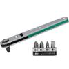 ANEX Ultra Low Profile Offset Ratcheting Screwdriver 90 Degree Angled For Tight Area (Magnetic 5 Bits Set) Straight Flathead, Green view 1