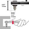 ANEX Ultra Low Profile Offset Ratcheting Screwdriver 90 Degree Angled For Tight Area (Magnetic 5 Bits Set) Straight Flathead, Green view 4