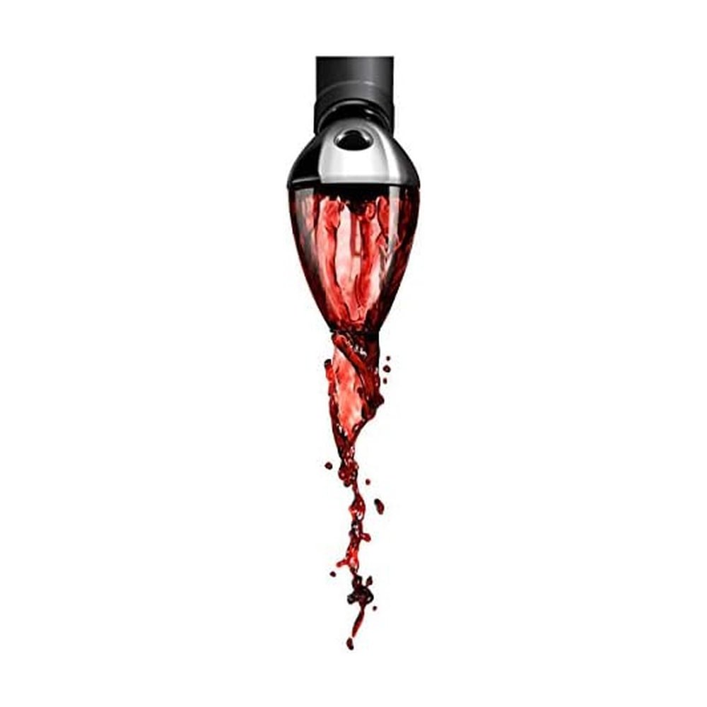 Rabbit Wine Aerator and Pourer, 7-Inch, Silver/Black/Clear