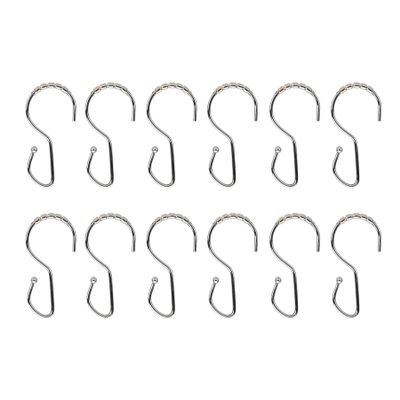 Umbra Ride Chrome Shower Curtain Rings, Set of 12