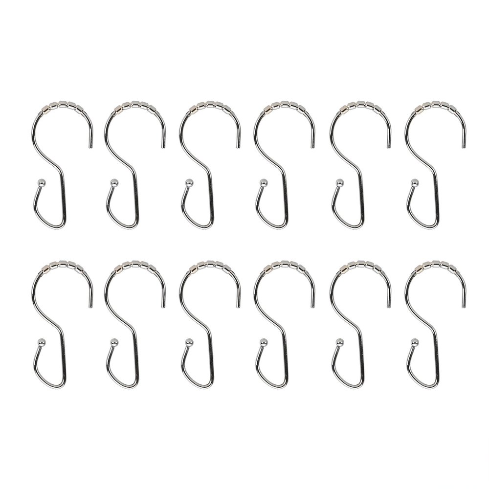 Umbra Ride Chrome Shower Curtain Rings, Set of 12
