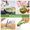 Herb Scissors, X-Chef Multipurpose 5 Blade Kitchen Herb Shears Herb Cutter with Safety Cover and Cleaning Comb for Chopping Basil Chive Parsley (Green) view 4