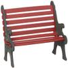 Department 56 Village Cross Product Accessories Wrought Iron Park Bench Figurine, 2.25 Inch, Red view 1