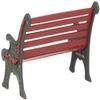 Department 56 Village Cross Product Accessories Wrought Iron Park Bench Figurine, 2.25 Inch, Red view 3