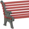 Department 56 Village Cross Product Accessories Wrought Iron Park Bench Figurine, 2.25 Inch, Red view 4