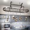 Enclume Premier Scroll Arm Oval Ceiling Pot Rack, Hammered Steel Finish view 3