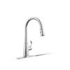 KOHLER 597-CP Simplice Pull Down Kitchen Faucet, 3-Spray Faucet, Kitchen Sink Faucet with Pull Down Sprayer, Polished Chrome view 1