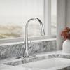 KOHLER 597-CP Simplice Pull Down Kitchen Faucet, 3-Spray Faucet, Kitchen Sink Faucet with Pull Down Sprayer, Polished Chrome view 2