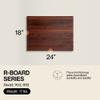 John Boos R-Board Series Rectangular Wooden Walnut Cutting Board 24x18  1.5 Thick, 17-lb Reversible Butcher Block with Edge-Grain & Finger Grips  Made in the USA view 2