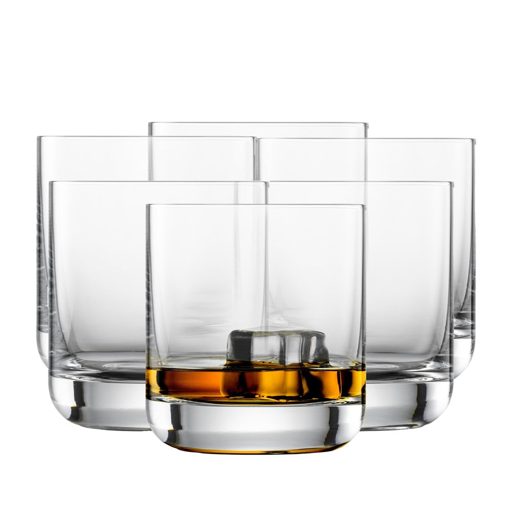 SCHOTT ZWIESEL Convention Whiskey Glass (Set of 6), Old Fashioned Tumbler for Whiskey, Dishwasher-Safe Machine-Made Tritan Crystal Glasses, Made in Germany (10 Ounce)