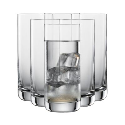 SCHOTT ZWIESEL Convention Longdrink Glass(Set of 6), Iced Beverage Glasses for Cocktails, Dishwasher-Safe Machine-Made Tritan Crystal Glasses, Made in Germany (12.5 Ounce)