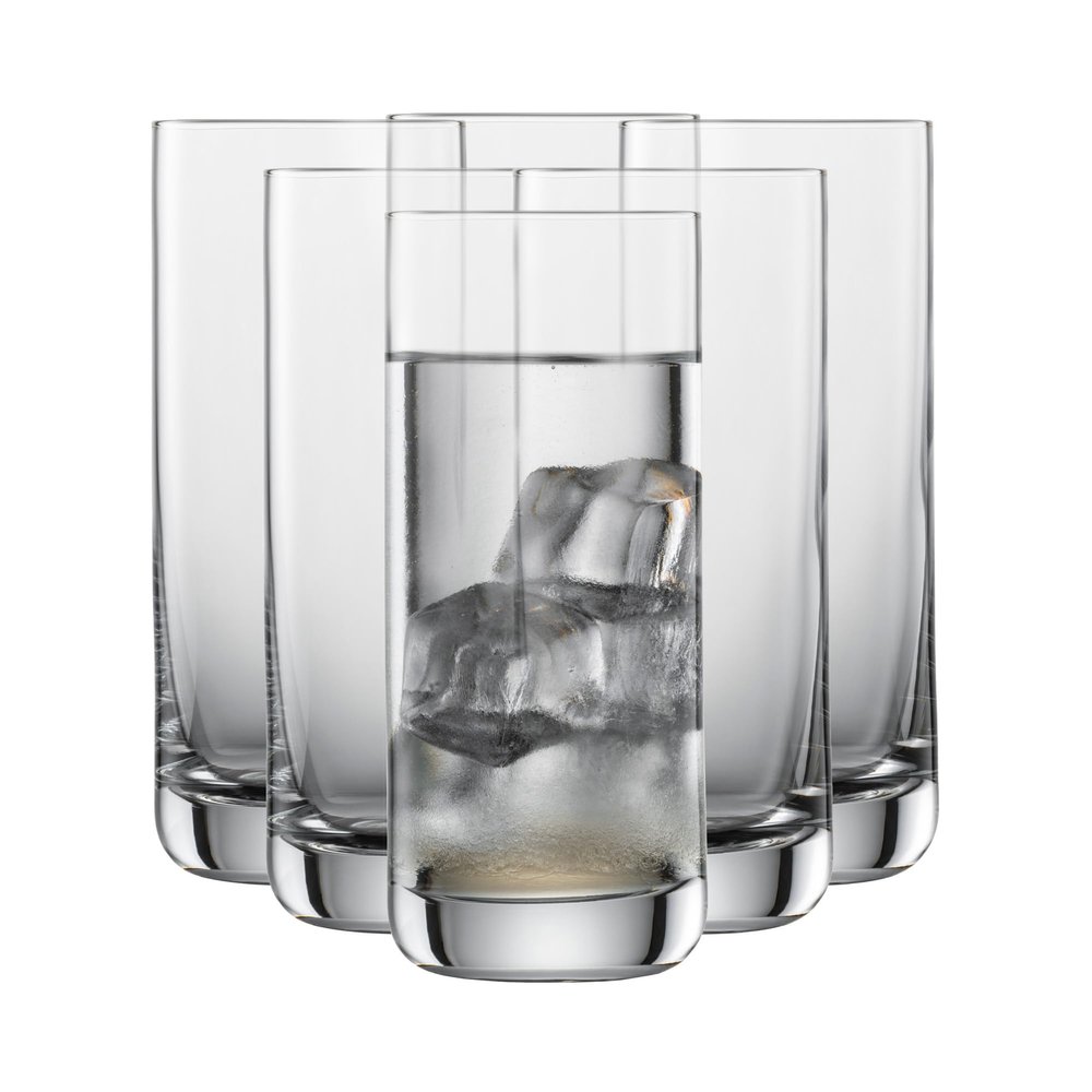 SCHOTT ZWIESEL Convention Longdrink Glass(Set of 6), Iced Beverage Glasses for Cocktails, Dishwasher-Safe Machine-Made Tritan Crystal Glasses, Made in Germany (12.5 Ounce)