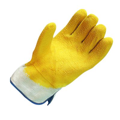 San Jamar 1000 Rubber Oyster Shucking Glove with Cotton Lining (Pack of 2),Yellow