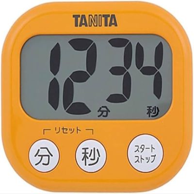 Tanita TD-384 OR Kitchen Study Learning Timer with Magnet, Loud Volume, Large Screen, 100 Minutes, White