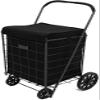 PrimeTrendz Folding Shopping CART Liner Insert with Cover in Black (Liner Only). view 2