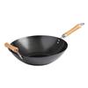 JOYCE CHEN Classic Series 14-Inch Carbon Steel Nonstick Wok Set with Lid and Birch Handles, 4 Pieces view 2