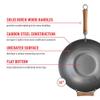 JOYCE CHEN Classic Series 14-Inch Carbon Steel Wok with Birch Handles view 2