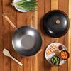 JOYCE CHEN Classic Series 14-Inch Uncoated Carbon Steel Wok Set with Lid and Birch Handles, 4 Pieces view 2