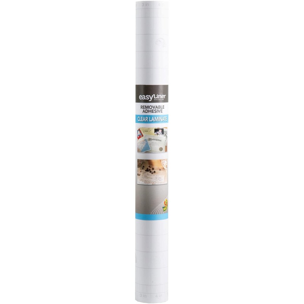 Duck Brand EasyLiner Adhesive Surfaces, 18 in x 24 ft, Clear