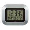 La Crosse Technology WT-8005U-S Atomic Digital Wall Clock with Indoor Temperature, Silver view 1