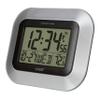 La Crosse Technology WT-8005U-S Atomic Digital Wall Clock with Indoor Temperature, Silver view 4