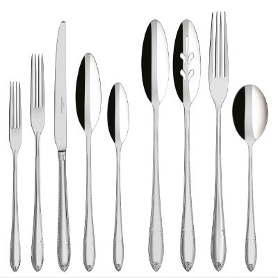 Villeroy & Boch Mademoiselle 64 Piece Flatware Set for 12, Includes Serving Pieces
