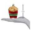 Old World Christmas French Fries Carton Glass Blown Ornament for Christmas Tree, Handcrafted Holiday Decoration, Food Collection view 3