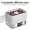 Hamilton Beach Digital Food Dehydrator for Fruit and Jerky, Vegetables and More, 5 Trays, Adjustable Temperature, 48 Hour Timer + Auto Shutoff, Grey (32100A) view 2