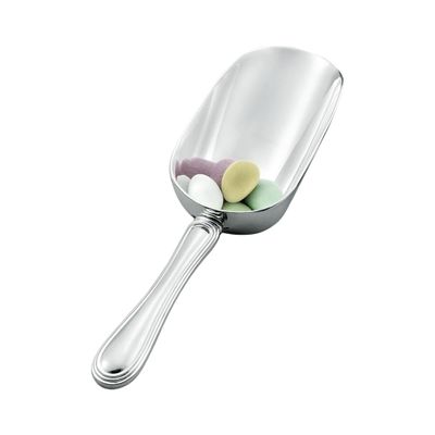 Creative Gifts International Westwood Nickel Plated Vintage Ice Scoop, Beveled Edge Handle, 8.25" Long, Gift box Included