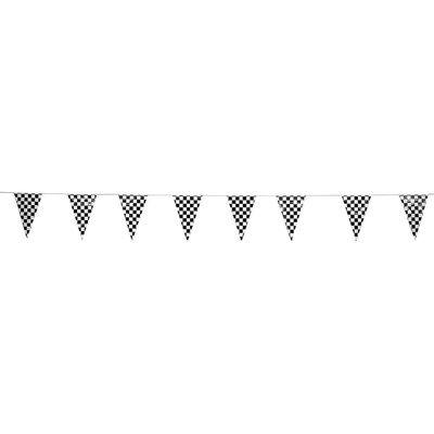 Fun Express Racing Pennant Banner - 100ft Vibrant Party Decor for Indoor & Outdoor Celebrations - Events Festivals & Gatherings - Perfect for Birthday Parties Sports Events & More - 1 Piece