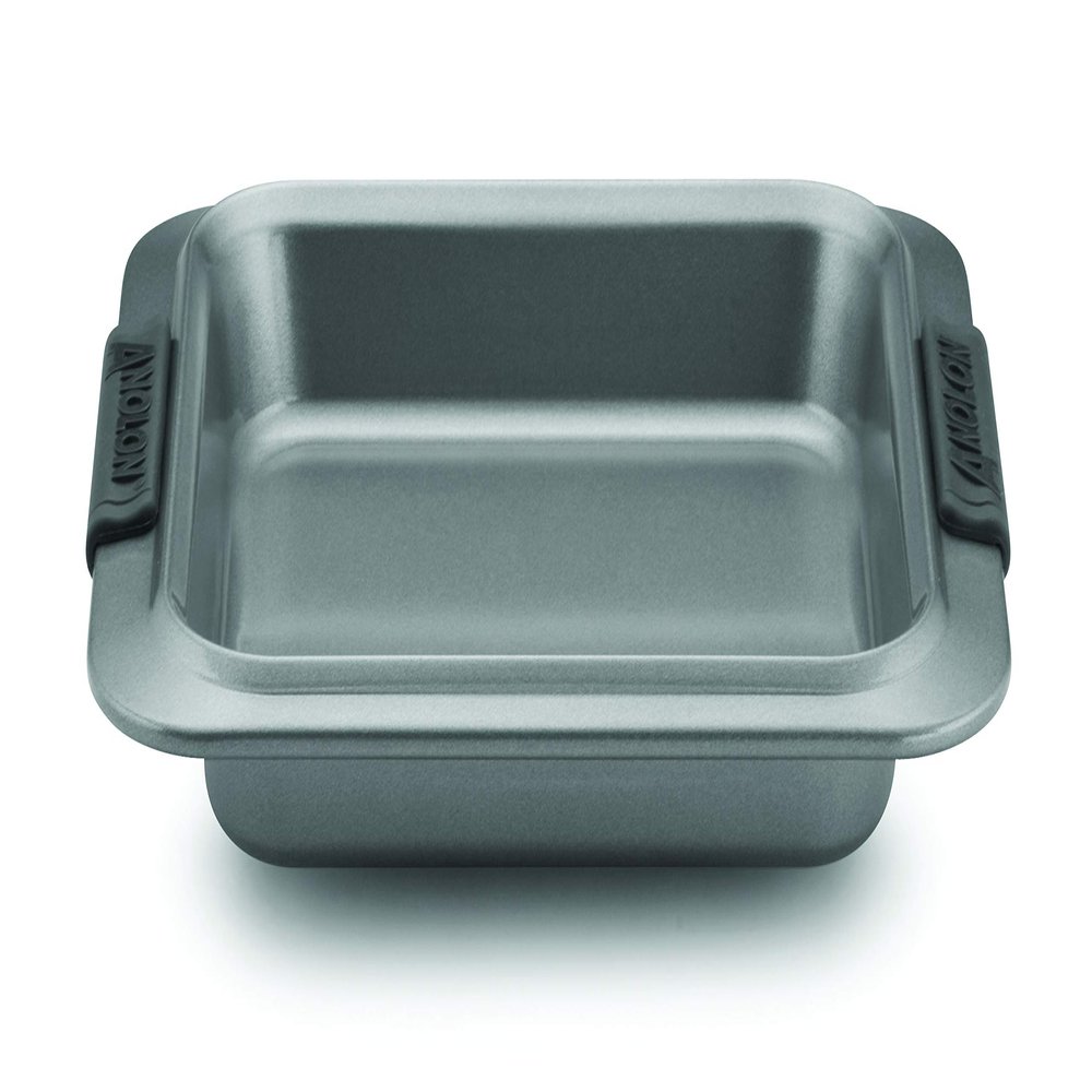 Anolon Advanced Nonstick Baking Pan / Nonstick Cake Pan, Square - 9 Inch, Gray