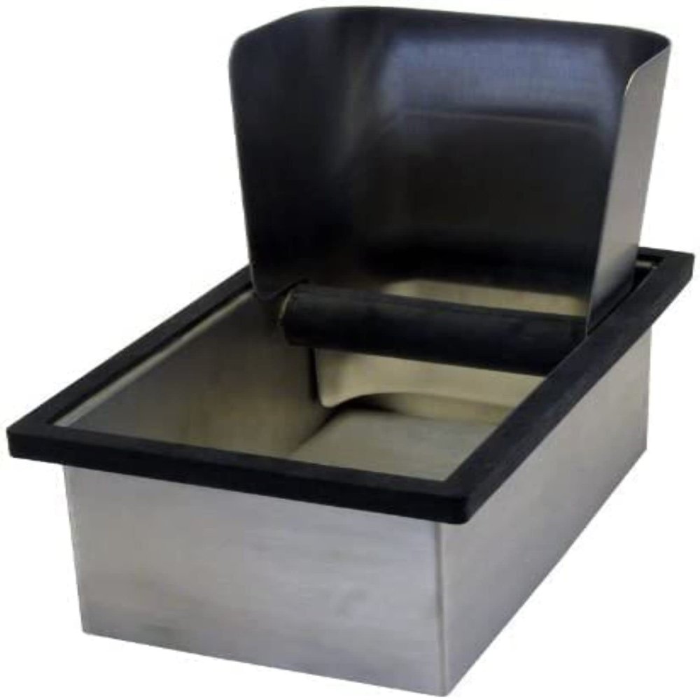 Rattleware Knock Box with Gasket and Splash Guard (9.25" x 5.5" x 4") - Heavy Duty Stainless Steel Construction - Ideal for Espresso Grounds Disposal - Perfect for High-Volume Espresso Bars
