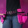 The Orignal Pink Box 2-Pouch 10-Pocket Canvas Tool Belt with Hammer Loop, and Adjustable Waist, Pink view 4