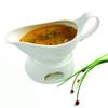 Norpro Porcelain Gravy Sauce Boat with Stand and Candle view 4