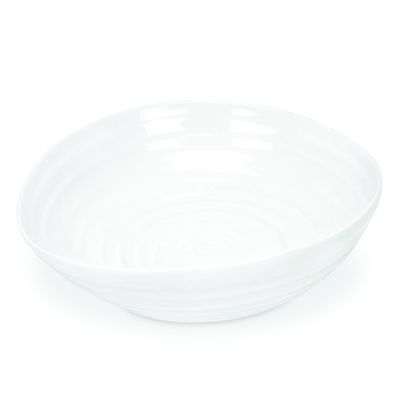 Portmeirion Sophie Conran White Pasta Bowl | Large Serving Bowls for Soup or Salad | 9 Inch | Made from Fine Porcelain | Microwave and Dishwasher Safe
