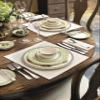 Villeroy & Boch Medina Collection 64-Piece Flatware Set, Service for 12, Plus 4 Additional Serving Pieces, 18/10 Stainless Steel, Flared Handle, Solid Weight view 3
