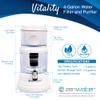 ZENWATER 4-Gallon Countertop Gravity Water Filter System - Portable Alkaline Filtration System - Enjoy Clean and Mineral-Rich Hydration at Home, Office, or Travel view 2
