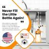 Never - MT - The Original Soap Dispenser Conversion Kit - Made in The USA - Kitchen Sink Extension Tube Kit - Never Fill The Little Bottle Again! view 2
