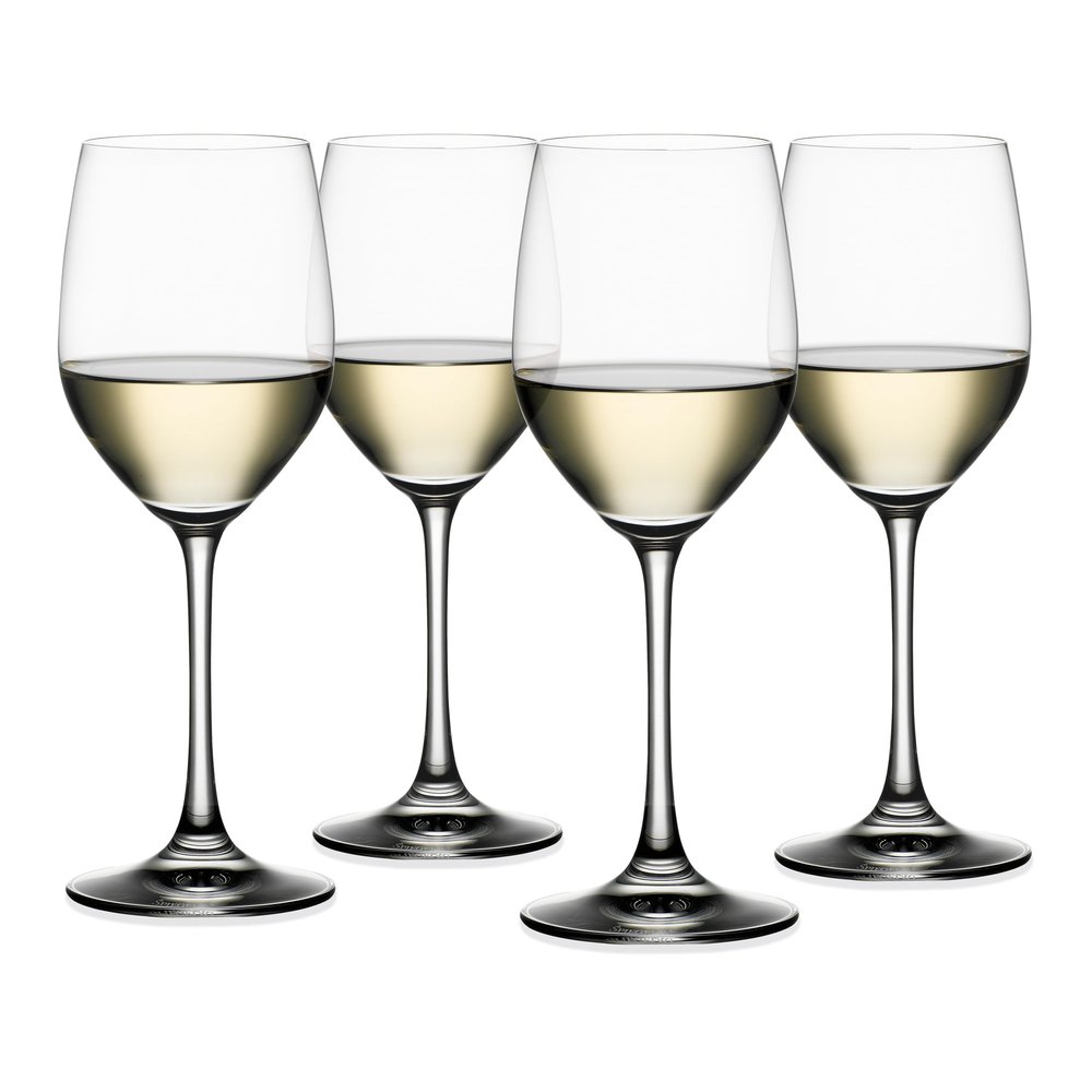 Spiegelau Vino Grande White Wine Glasses Gift Set, Elegant Crystal Drinking Glasses, Stylish Stemmed Glassware for Home Bar, Wedding Gifts, Birthday Gifts, Hosting Essentials, 12 oz, Set of 4