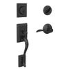 Schlage F60 ADD 622 ACC LH Plymouth Front Entry Handleset with Left-Handed Accent Lever, Deadbolt Keyed 1 Side, Matte Black view 1