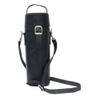 Piel Leather Single Deluxe Wine Carrier, Black, One Size view 1