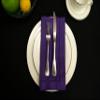 Hemstitch Dinner Napkins Purple 1 Dozen view 2