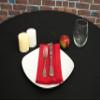 Hemstitch Dinner Napkins Red 1 Dozen view 3