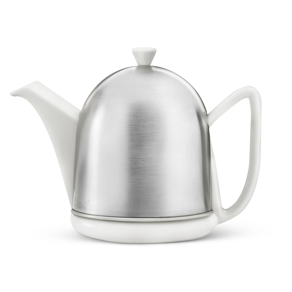 bredemeijer Cosy Manto Teapot, 1.0-Liter, Ceramic Spring White with Insulated Shell