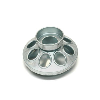 Brower MJ9 8-Hole Galvanized Mason Jar Feeder for Chicks and Small Birds