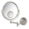 JERDON Wall Mount Mirror for Bathroom - Makeup Mirror with 10X Magnification and 15X Spot Mirror - Nickel Finish - Model JP7510N view 1