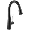 Delta Essa Matte Black Touch Kitchen Faucet with Pull Down Sprayer, Modern Single Hole Touch On Kitchen Sink Faucet, Single Handle, Matte Black 9113T-BL-DST view 1