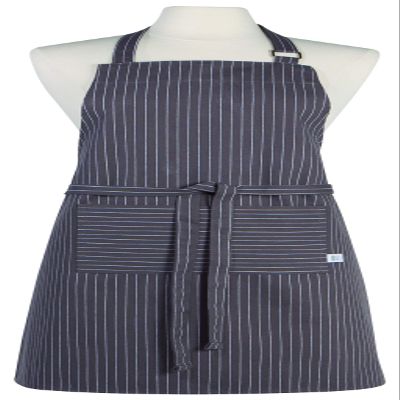 Now Designs Pinstripe Chef's Apron, Pinstripe Granite Gray, 28 x 32 inches