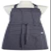 Now Designs Pinstripe Chef's Apron, Pinstripe Granite Gray, 28 x 32 inches view 1
