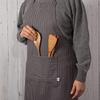 Now Designs Pinstripe Chef's Apron, Pinstripe Granite Gray, 28 x 32 inches view 4